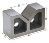 Precise Cast Iron Vee Block Set, 8" Length - CAV-8