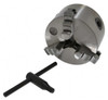 Interstate 3-Jaw Plain Back Self-Centering Lathe Chuck, Hardened Solid Jaws, 4" dia. - 34-667-6