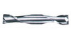 Precise Solid Carbide Double End Mill, 2-Flute, 1/4" - 500-1/4