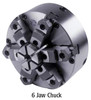QU Industrial Zero Set 6-Jaw Self-Centering Plain Back Scroll Lathe Chuck 1086R, 8" dia. - 34-701-3
