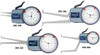 Mitutoyo Dial Caliper Gage Internal Type - Series 209, 2.8 - 3.6" Range - 209-359