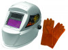 Astro Pneumatic Deluxe Solar Auto-Darkening Welding Helmet and 13.5" Leather Welding Gloves - AST8075SE