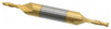 Atrax 2-Flute TiN Coated Centercutting Double End Mill, 1/8" Mill Dia., 3/8" Shank Dia., 3/8" LOC - 45-289-6