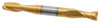 Atrax 2-Flute TiN Coated Centercutting Double End Mill, 1/4" Mill Dia., 1/4" Shank Dia., 1/2" LOC - 45-295-3