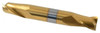 Atrax 2-Flute TiN Coated Centercutting Double End Mill, 7/16" Mill Dia., 1/2" Shank Dia., 9/16" LOC - 45-301-9
