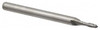 Atrax 2-Flute Centercutting Ball Single End Mill, 1/16" Mill Dia., 1/8" Shank Dia., 3/16" LOC - 45-512-1