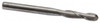 Atrax 2-Flute Centercutting Ball Single End Mill, 1/8" Mill Dia., 1/8" Shank Dia., 1/2" LOC - 45-516-2