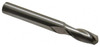 Atrax 2-Flute Centercutting Ball Single End Mill, 5/16" Mill Dia., 5/16" Shank Dia., 13/16" LOC - 45-525-3