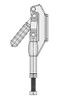 Good Hand Push/Pull Toggle Clamp, Holding Capacity: 850 lbs | Plunger Stroke: 1.65 - GH-304-E