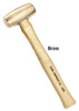 COOK Non-Sparking Hammer, Brass, 4 lbs. - 96-737-2