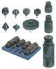 Support Screw Jack Set in Fitted Wooden Base - 97-951-8