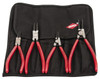 Knipex Retaining Ring Pliers Set, Internal/External, 4 Pieces, 5/16 to 2-1/2" Bore, 1/8 to 2-1/2" Shaft - 92-493-6