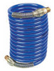 Coilhose Pneumatics Heavy-Duty Self-Storing Nylon Recoil Air Hose S14-12B53, 1/4" Hose ID, 12 ft. - 51-763-1
