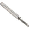 Value Collection HSS Spiral Point Bottoming Chamfer Tap, #3-48 UNC, 2 Flutes, 2B Class of Fit, HSS, Bright/Uncoated Coated, 1/2" Thread Length, Right Hand, H2 - 42-376-4