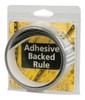 Mylar Adhesive Backed Rule, Horizontal, Left to Right, 1/16" Grad., 12 ft. Length, 1-1/4" Width, Silver - 32-721-3