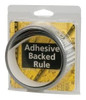 Mylar Adhesive Backed Rule, Horizontal, Right to Left, 1/16" Grad., 12 ft. Length, 1-1/4" Width, Silver - 32-722-1