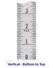 Mylar Adhesive Backed Rule, Vertical, Bottom to Top, 1/10" Grad., 6 ft. Length, 1/2" Width, White - 32-785-8