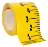 Mylar Adhesive Backed Rule, Vertical, Bottom to Top, 1/4" Grad., 36 ft. Length, 3" Width, Yellow - 32-798-1