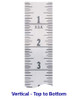 Mylar Adhesive Backed Rule, Vertical Half Scale, Top to Bottom, 1/8" Grad., 1.5 ft. Length, 1" Width, Silver - 32-806-2