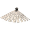 SPI 10 Leaf Taper Gage, 2 to 12mm Measurement, 64mm Long, Tempered Steel, 0.02mm Graduation - 14-185-3