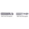 Precise Solid Carbide Ball Nose End Mill, Extra Long Length, 4 Flute, 3/16" - 420-3/16