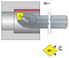 TMX Boring Bar, SI-MCLNL 24-4 for Negative 80° CNM Inserts, Left Hand, 1.5" Shank Dia., 14" Length - 6-760-244L