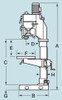 Clausing/Ibarmia Series B Geared-Drive Round-Column Drill w/ Auto Feed Reversing for Tapping, 45mm Drilling Capacity in Steel - B45RS