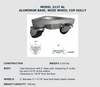 BOND Material Handling Aluminum Base Wide Wheel Cup Dolly - 2127AL