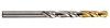 YG-1 Gold P-Coated H.S.S. Steel Jobber Length Drills, 135º Split Point Right Hand, Size 1/8" (Pack of 10) - 182008