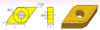 DNMG/DM 55° DIAMOND NEGATIVE RAKE CARBIDE INSERTS - 6000-8431