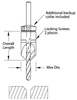 Vernon 82° Cham-Bits, 9/32" Drill Size, .2810" Decimal Diameter, 5/8" Body Diameter, 1-1/8" OAL