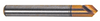 Rushmore USA Single Flute 90° Angle M42 8% Cobalt TiN Coated Countersink, 1" Size, 1/2" Shank Diameter, 2-3/4" Overall Length