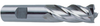 Precise 4 Flute H.S.S. Square End Finishing Single End Mill, 1/4" Size, 3/8" Shank Diameter, 5/8" Length of Cut, 2-7/16" Overall Length