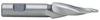 Precise 3 Flute Tapered 3° Per Side End Mill, A8 Tool, 3/32" Tip, 2" Length of Cut, 3/8" Shank Diameter, 3-13/16" Overall Length