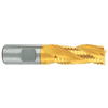 Precise 3 Flute TiN Coated M42 8% Cobalt Roughing & Finishing Single End Mill, 5/8" Size, 5/8" Shank Diameter, 2-1/2" Length of Cut, 4-5/8" Overall Length