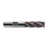 Weldon Tool M42 8% Cobalt TiCN Coated 4 Flute Single End Mill, 1" Size, 1" Shank Diameter, 2" Length of Cut, 4-1/2" Overall Length