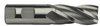 Precise 4 Flute 25mm Size H.S.S. Metric Non-Center Cutting Single End Mill, 1" Shank, Length of Cut 2"