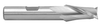 Precise 2 Flute High Speed Steel Metric Single End Mill, 5mm Size, 3/8" Shank Diameter
