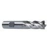 Precise 4 Flute 5mm Size M42 8% Cobalt Metric Center Cutting Single End Mill, 3/8" Shank Dia., Length of Cut 9/16"