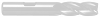 Precise 4 Flute 12.5mm Size M42 8% Cobalt Metric Center Cutting Single End Mill, 1/2" Shank Dia., Length of Cut 1-1/4"