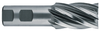 Precise 6 Flute 36mm Size M42 8% Cobalt Metric Center Cutting Single End Mill, 1" Shank Dia., Length of Cut 2"