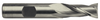 Precise 2 Flute M42 8% Cobalt Metric Single End Mill, 40mm Size, 1-1/4" Shank Diameter