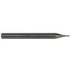 Rushmore USA 2 Flute Micrograin Solid Carbide Uncoated Ball Nose Single End Mill, 3/32" Size, 1/8" Shank Diameter, 3/8" Length of Cut, 1-1/2" Overall Length
