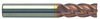 Rushmore USA 4 Flute Micrograin Solid Carbide TiCN Coated Single End Mill, 3/16" Size, 3/16" Shank Diameter, 5/8" Flute Length, 2" Overall Length