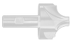 KEO 4 Flute H.S.S. Corner Rounding End Mill, 3/4" Radius, 3/4" Shank Diam., 2-1/4" Cutter Diam., 5/8" Tip Diam., 4-1/8" Overall Length