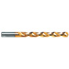 Precise Parabolic Flute H.S.S. TiN Coated Jobbers Length Deep Hole Drill, 3/32" Size, 1-1/4" Flute Length, 2-1/4" Overall Length