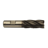 Precise TiCN Coated M42 8% Cobalt 5 Flute Coarse Round Tooth Roughing Single End Mill, 1" Size, 3/4" Shank Diameter, 2" Flute Length, 4-1/4" Overall Length