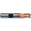 Precise 3 Flute TiN Coated M42 8% Cobalt CNC Single End Mill, 3/4" Size, 3/4" Shank Diameter, 3/4" Length of Cut, 3" Overall Length