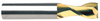 Rushmore USA 2 Flute Stub Length Solid Carbide TiN Coated Single End Mill, 5/16" Size, & Shank Diameter, 1/2" Flute Length, 2" Overall Length