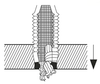 Precise Machine Screw Size H.S.S. Spiral Pointed Plug Tap, #2-64 Thread Size, Thread Limit H1